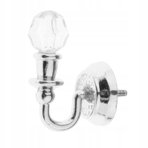 Mini lampade LED da parete per casa delle bambole 1:12 set 2 pezzi argento