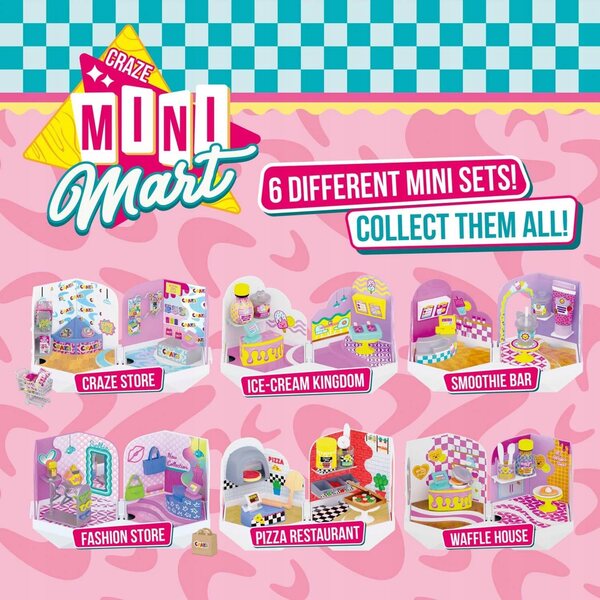 Craze Mini Mart Mix - Miniatura Casa per Bambole con Accessori in 6 Modelli