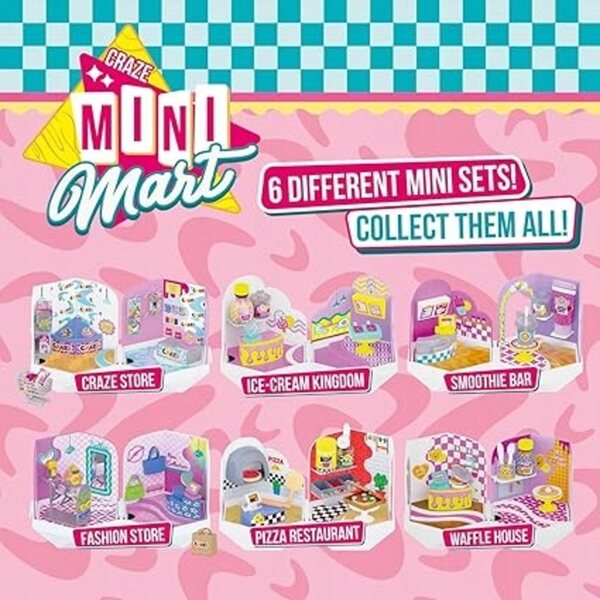 Craze Mini Mart Mix - Miniatura Casa per Bambole con Accessori in 6 Modelli