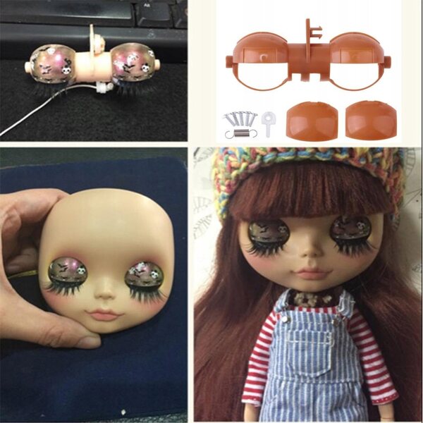 Augen- und Augenlidmechanismus für Blythe 12 Zoll Dark Tanned Dolls