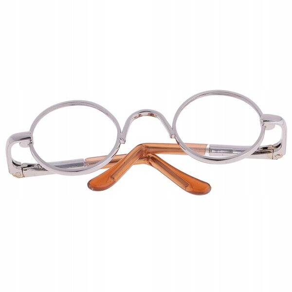 Lunettes rondes rétro pour poupées 1/3 BJD SD DZ avec monture argentée