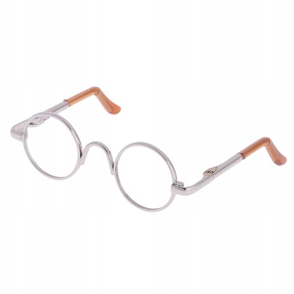 Lunettes rondes rétro pour poupées 1/3 BJD SD DZ avec monture argentée