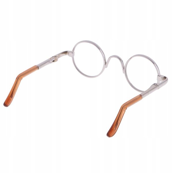 Lunettes rondes rétro pour poupées 1/3 BJD SD DZ avec monture argentée