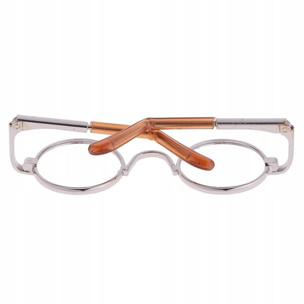 Lunettes rondes rétro pour poupées 1/3 BJD SD DZ avec monture argentée