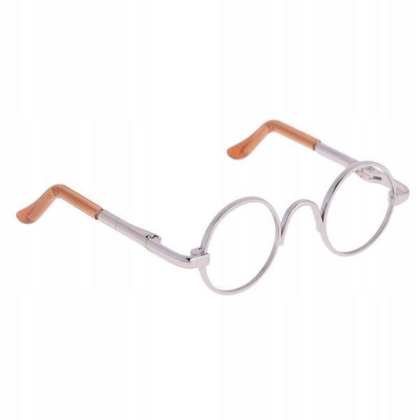 Lunettes rondes rétro pour poupées 1/3 BJD SD DZ avec monture argentée