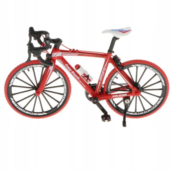 Holzfahrradmodell im Maßstab 1:10 – rotes handgefertigtes Spielzeug