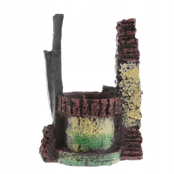 Brunnenmodell aus Harz für Diorama, Landschaftszubehör 6x3,8x8 cm