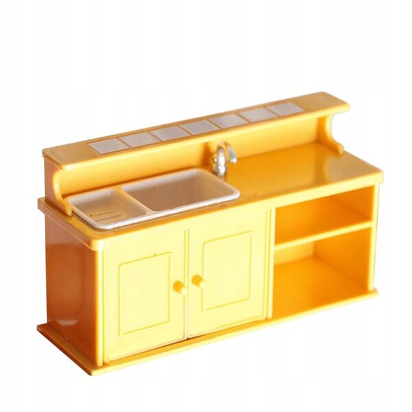 Miniatura cucina moderna per casa delle bambole in scala 1:12 con mobili dettagliati