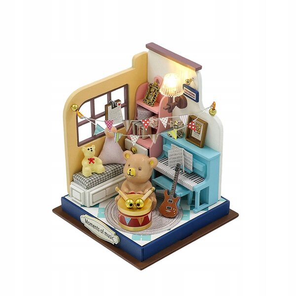 DIY Miniatura Casa delle Bambole con Luci LED e Arredi in Legno 3D