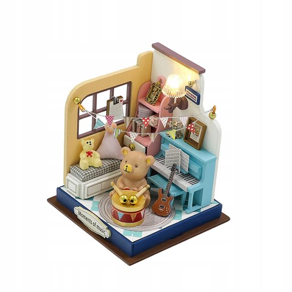 DIY Miniatura Casa delle Bambole con Luci LED e Arredi in Legno 3D