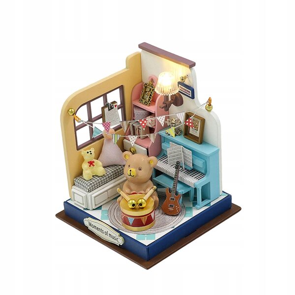 DIY Miniatura Casa delle Bambole con Luci LED e Arredi in Legno 3D