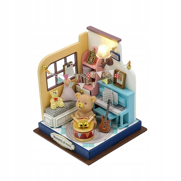 DIY Miniatura Casa delle Bambole con Luci LED e Arredi in Legno 3D