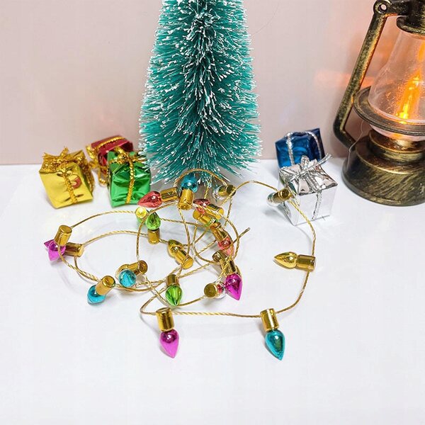Miniatur-Weihnachtslampe 1/12 für Puppenhaus – DIY dekorative Lichter