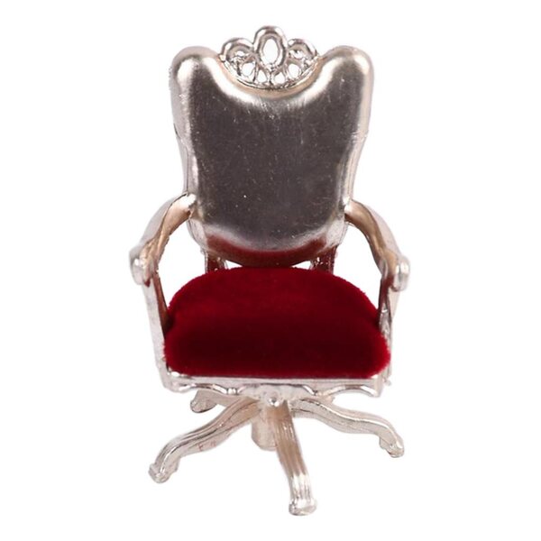 Miniatura Sedia Vintage in Scala 1:25 per Casa delle Bambole, Colore Rosso