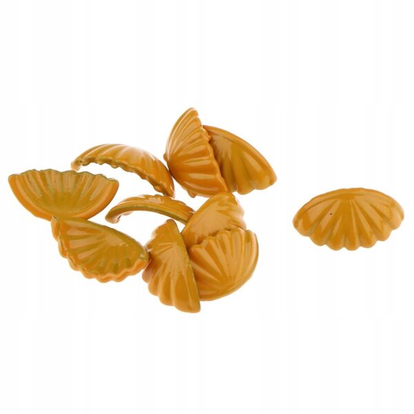 1:6 Puppenhaus Miniatur Vintage Muschelgriffe, 10er Set Gelb