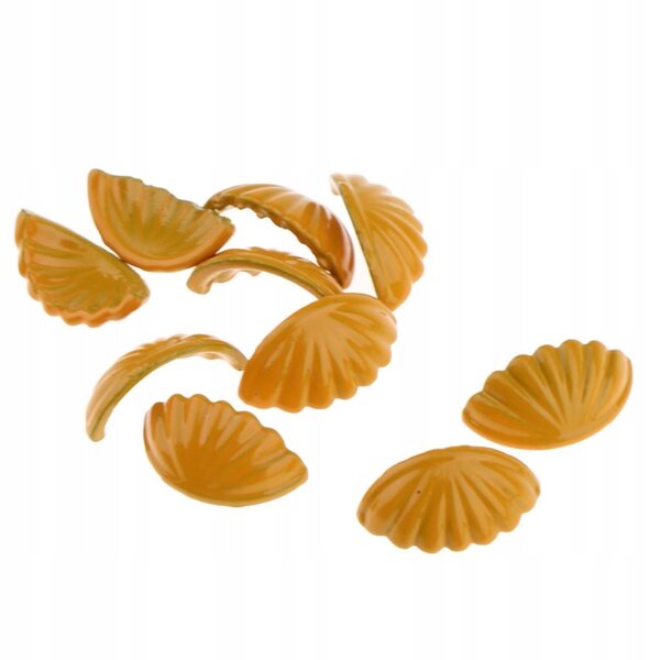 1:6 Puppenhaus Miniatur Vintage Muschelgriffe, 10er Set Gelb