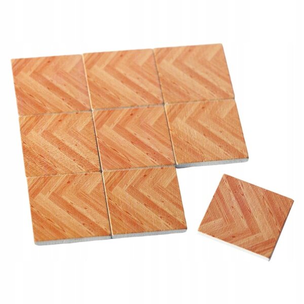 Lot de 9 autocollants de sol pour maison de poupée 1:12 effet bois de haute qualité