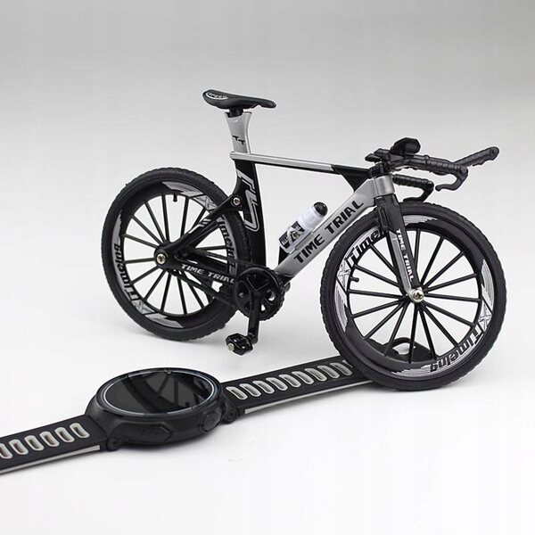 1:10 Mini-Mountainbike-Modell aus Silberlegierung, perfektes Geschenk und Dekoration