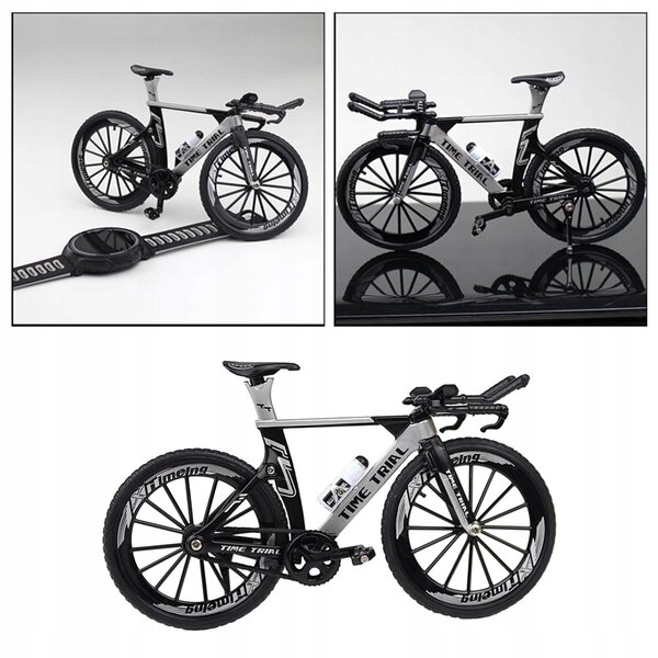 1:10 Mini-Mountainbike-Modell aus Silberlegierung, perfektes Geschenk und Dekoration