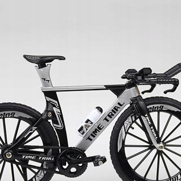1:10 Mini-Mountainbike-Modell aus Silberlegierung, perfektes Geschenk und Dekoration