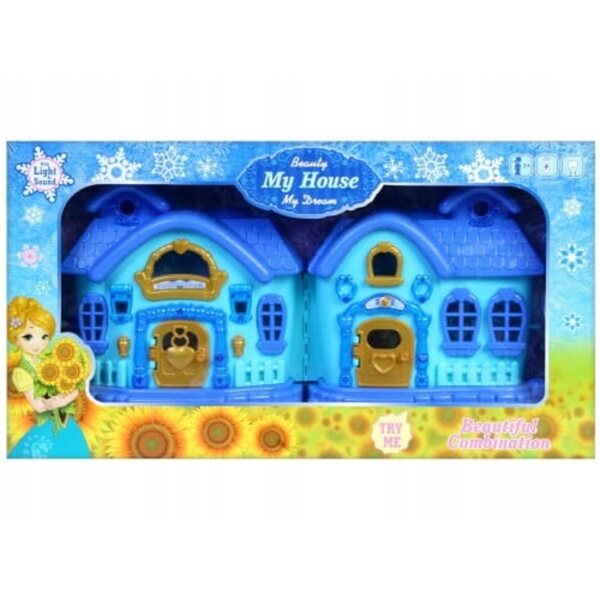 Mega Creative Blue Puppenhaus aus widerstandsfähigem Material für Kinder ab 3 Jahren