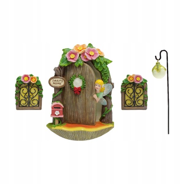 Sprookjesachtige decoratieset voor bomen, deuren, ramen en tuinlantaarn