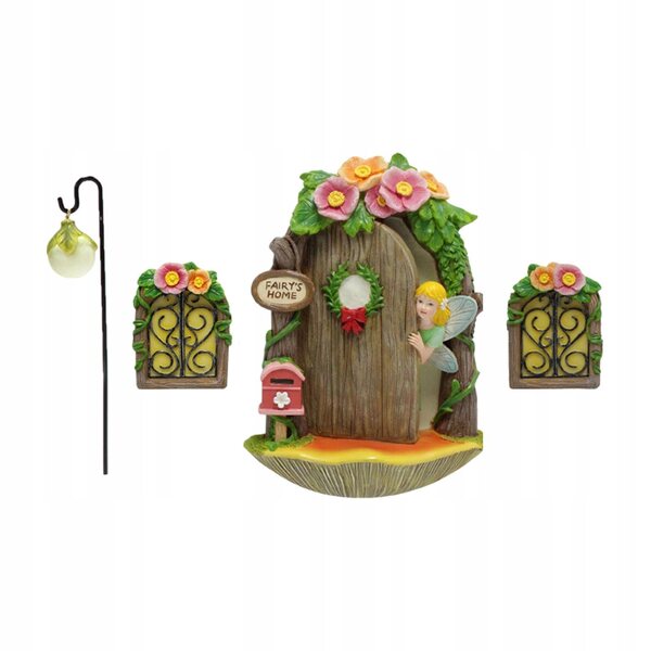 Sprookjesachtige decoratieset voor bomen, deuren, ramen en tuinlantaarn