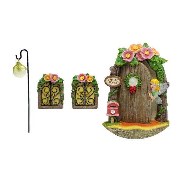 Sprookjesachtige decoratieset voor bomen, deuren, ramen en tuinlantaarn