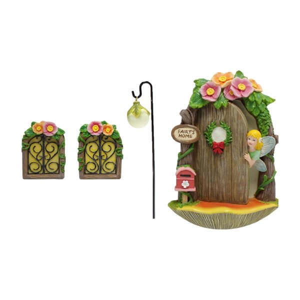 Sprookjesachtige decoratieset voor bomen, deuren, ramen en tuinlantaarn
