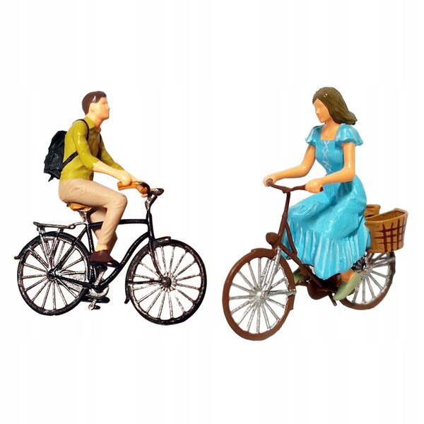 Figure Miniature 1:64 Persone Realistiche per Diorama e Modellismo Blu e Verde