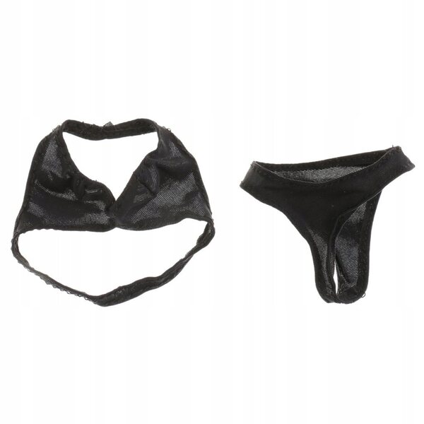 1:6 Schwarzes Bikini-Set für 12 Zoll große weibliche Figur – Action-Kleidung