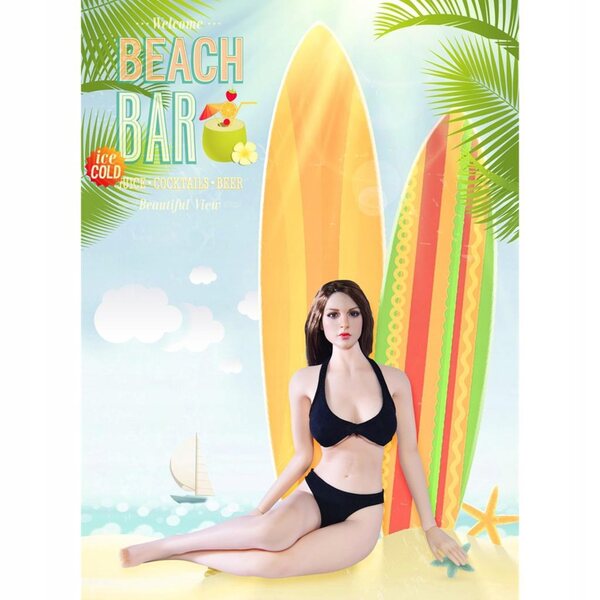 1:6 Schwarzes Bikini-Set für 12 Zoll große weibliche Figur – Action-Kleidung