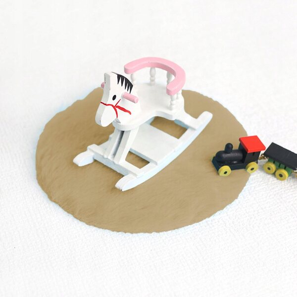 Mini Tappeto in Peluche Scala 1:12 per Casa delle Bambole, Accessorio Decorativo Morbido