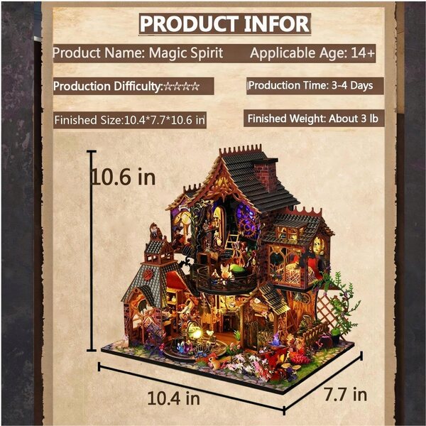 Ensemble pour construire une maison miniature avec des meubles pour adultes et adolescents