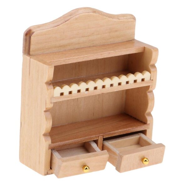 Miniatura 1:12 - Szafka in Legno per Casa delle Bambole - Mobili Decorativi
