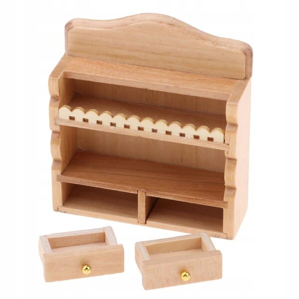 Miniatura 1:12 - Szafka in Legno per Casa delle Bambole - Mobili Decorativi