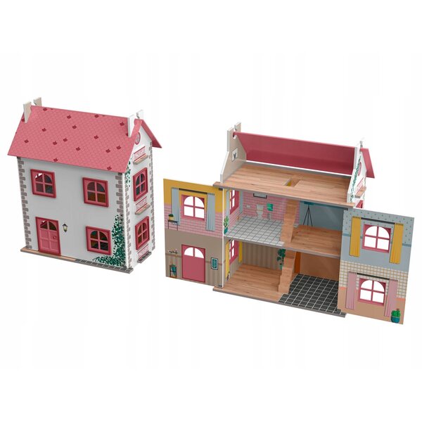 Casa delle bambole in legno Playtive XXL 105 cm con tetto rimovibile, per bambini 3+