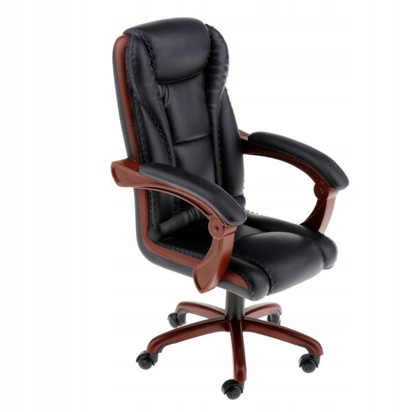 Chaise de bureau pivotante noire à l'échelle 1/6 pour ensembles de jeu et figurines de collection