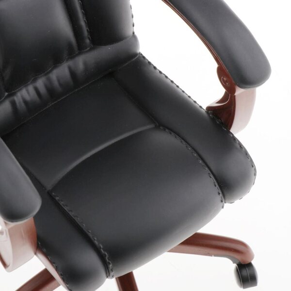 Chaise de bureau pivotante noire à l'échelle 1/6 pour ensembles de jeu et figurines de collection