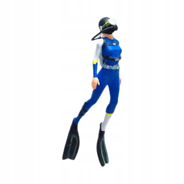 1:64 Miniaturfigur für Diorama- und Modellbauszenarien, blaue Farbe