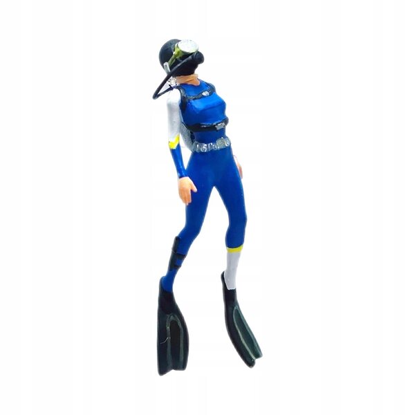 1:64 Miniaturfigur für Diorama- und Modellbauszenarien, blaue Farbe