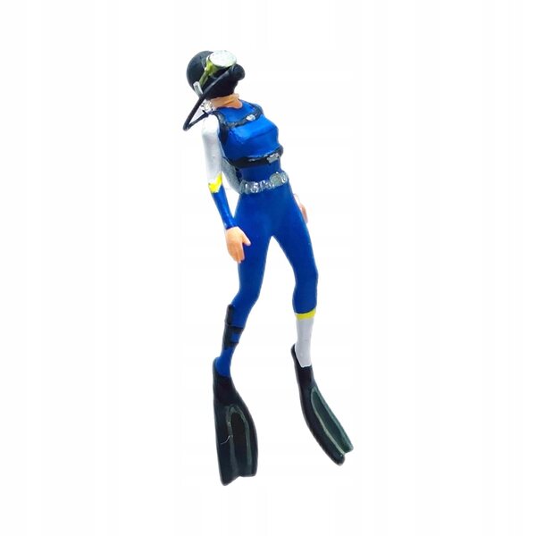 1:64 Miniaturfigur für Diorama- und Modellbauszenarien, blaue Farbe