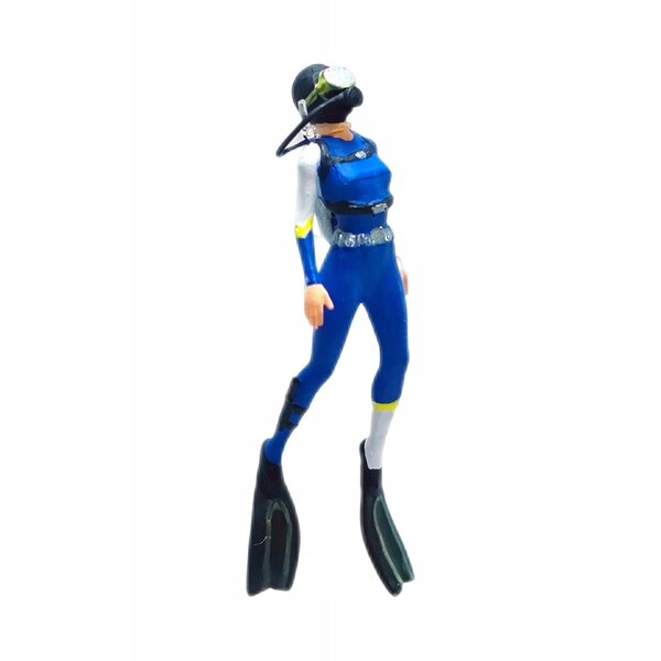 1:64 Miniaturfigur für Diorama- und Modellbauszenarien, blaue Farbe