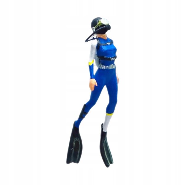 1:64 Miniaturfigur für Diorama- und Modellbauszenarien, blaue Farbe