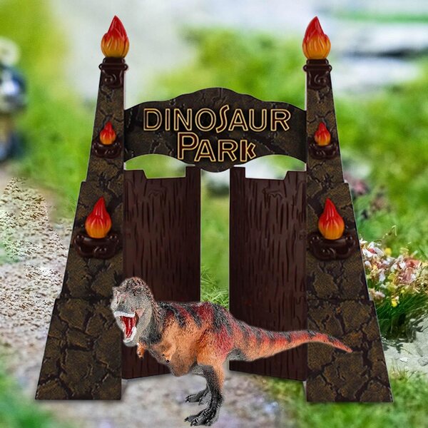 Decorazione Porta Parco Dinosauri in PVC per Ambienti Tematici e Compleanni
