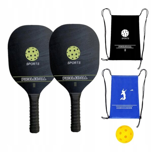 Pickleball racketset in populierenhout met tas en ballen inbegrepen