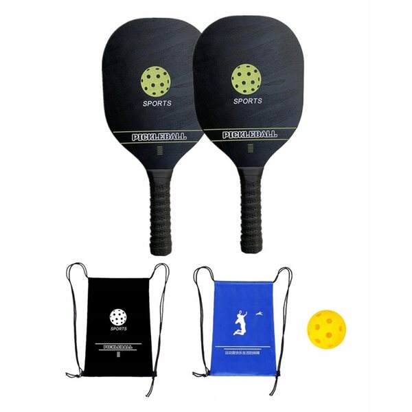 Pickleball racketset in populierenhout met tas en ballen inbegrepen