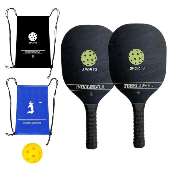 Pickleball racketset in populierenhout met tas en ballen inbegrepen