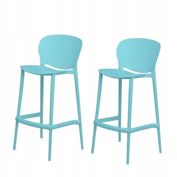 Chaise de salle à manger miniature en PVC pour maison de poupée 1:6 bleue