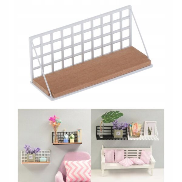 1:12 Mini-Metallregal für Puppenhaus-Dekorationszubehör
